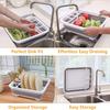 Collapsible Dish Rack for Drying Dishes - Space-Saving and Foldable Design with Versatile Removable Components - Dinnerware Storage Organizer