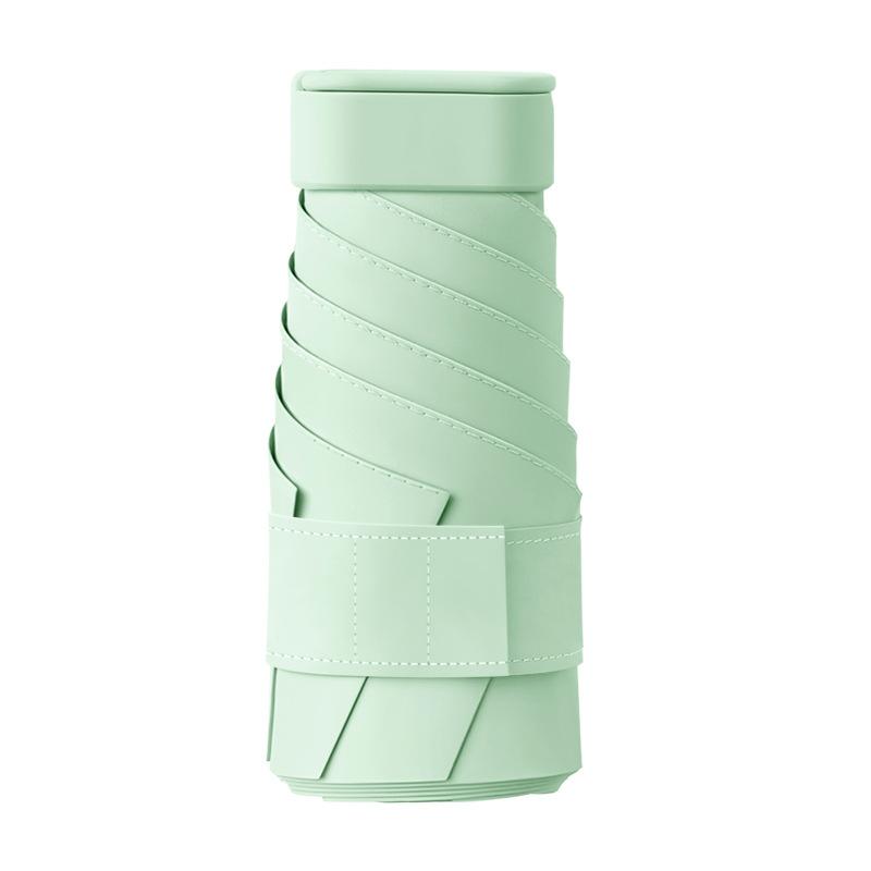 Мини-зонт от солнца, открываемый вручную, скидка 50%, защита от солнца, погоды и дождя, цветной клейкий зонт, ручка с кольцом, складной карманный зонт.