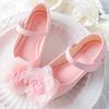 Кожаные балетки для девочек весна-осень 2024 г.: Мягкие туфли принцессы на плоской подошве для маленьких девочек