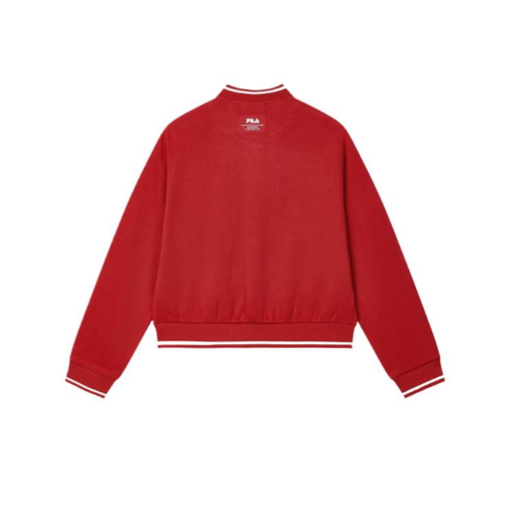 Fila Наследие Повседневный Удобный Свободный Теплый Бейсбольная Куртка Женские Куртки Ритм-Красный F11W518508F-PK