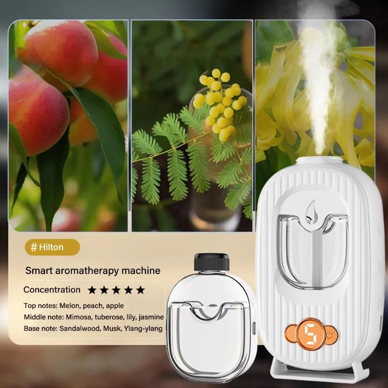 Перезаряжаемый ароматерапевтический диффузор с ультразвуковым распылением и светодиодом, меняющим цвет, для ароматизации в течение 60 дней