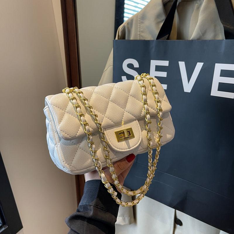 Korean Version of Fashion Chain Bag, High-end Commuter Underarm Bag, Portable Foreign Style Diamond Bag, Niche Explosion, Single Shoulder Crossbody