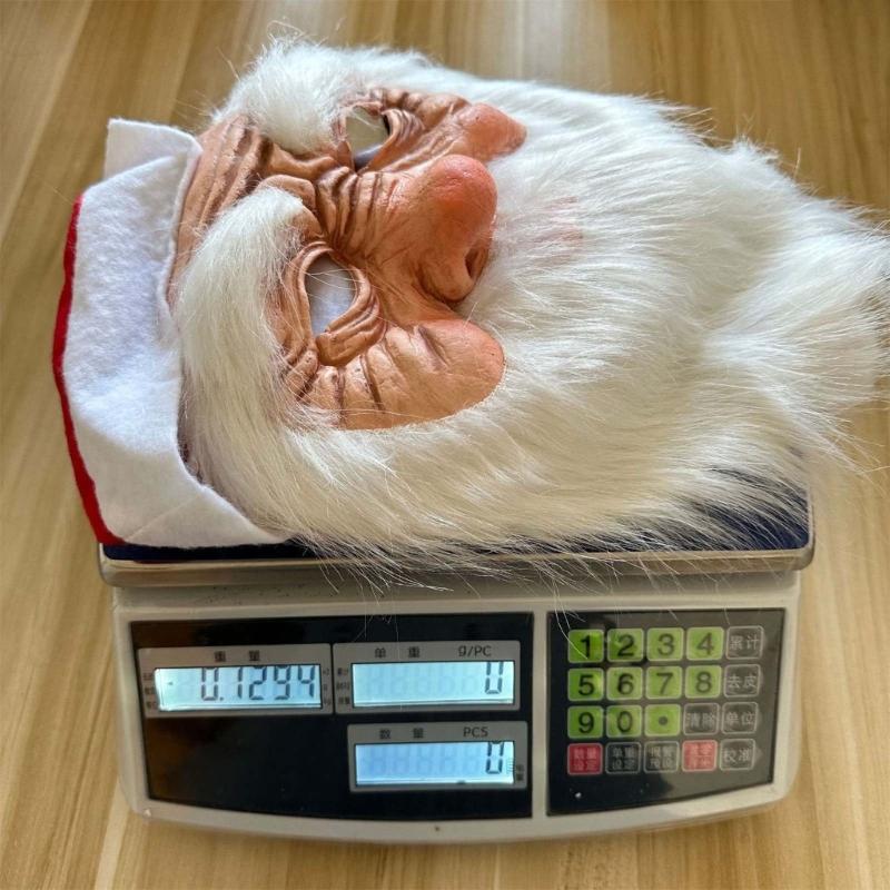 Костюм маски Санты Рождественские аксессуары костюма Санты для рождественской вечеринки, Костюм маски Санты со шляпой и бородой