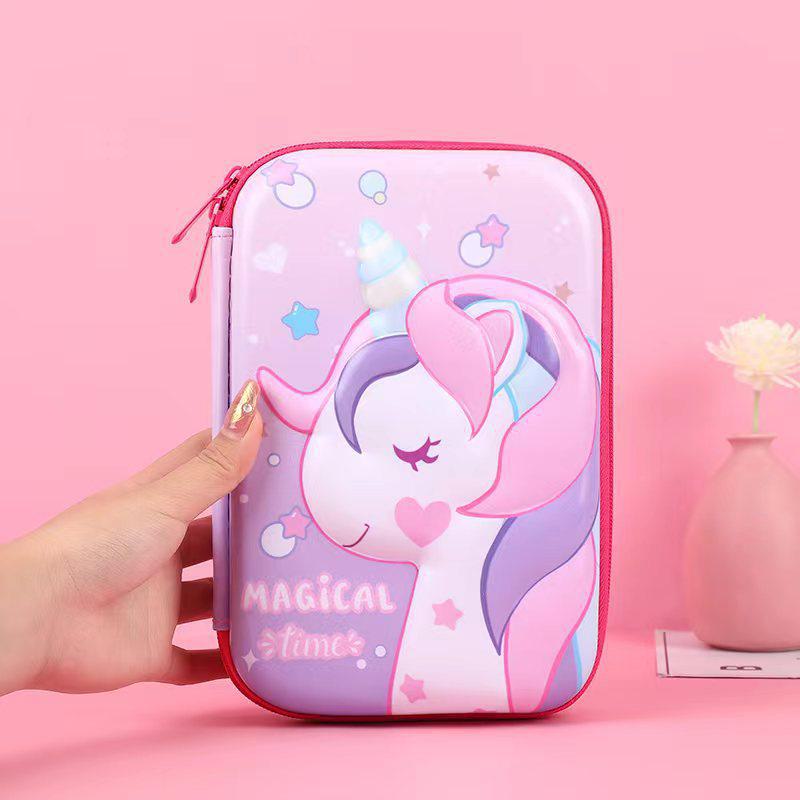 Квадратный пенал из ЭВА с рисунком - большая вместимость для студентов и взрослых