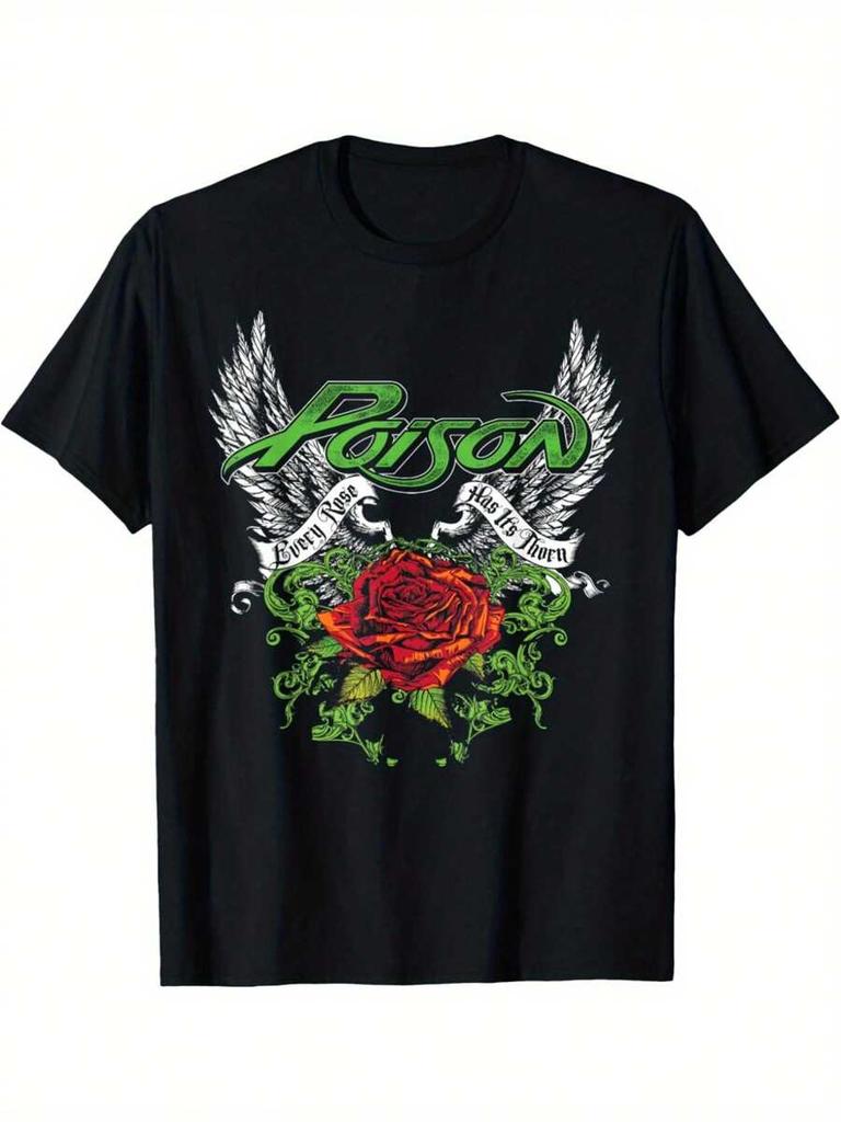 Poison Каждый Шип Имеет Свою Розу, Классическая Футболка с Коротким Рукавом для Мужчин и Женщин