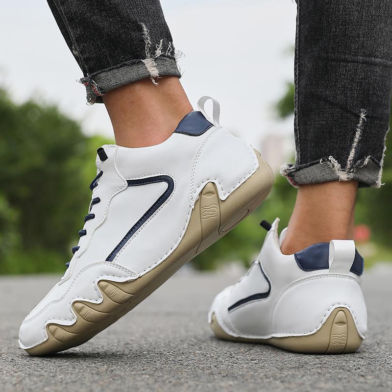 Мужские повседневные кожаные модные лоферы на одну ногу, брендовые кроссовки, туфли-лодочки, походные ботинки, ковбойские ботинки для мужчин, ботильоны 2025