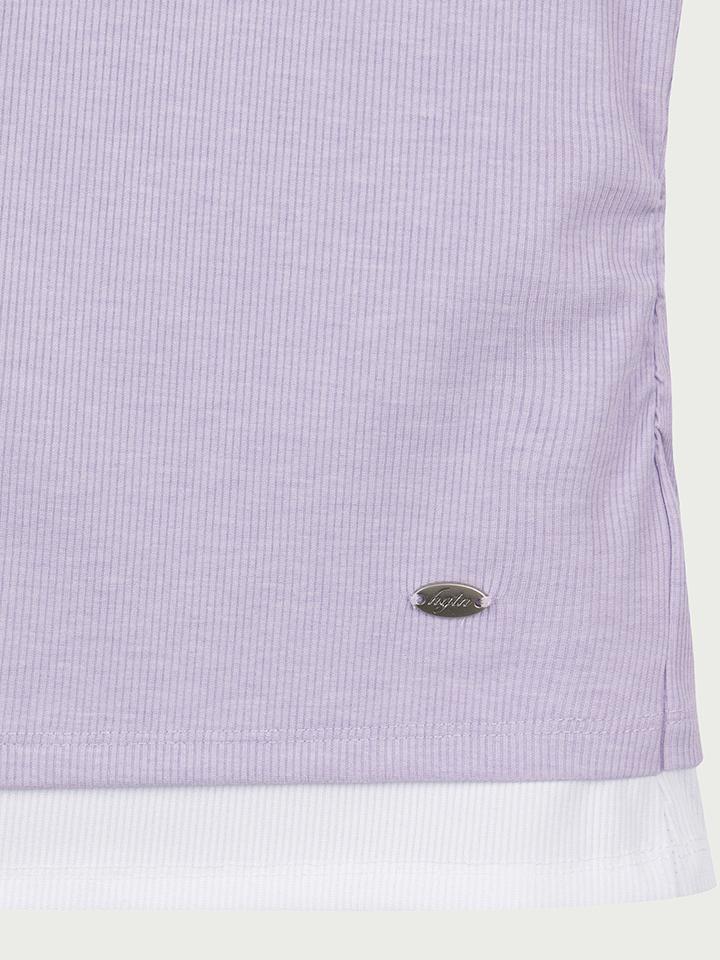 HANGTEN Women'S Whale Layered Shirred Short Sleeve T-Shirt_572(10570-131-410-69)