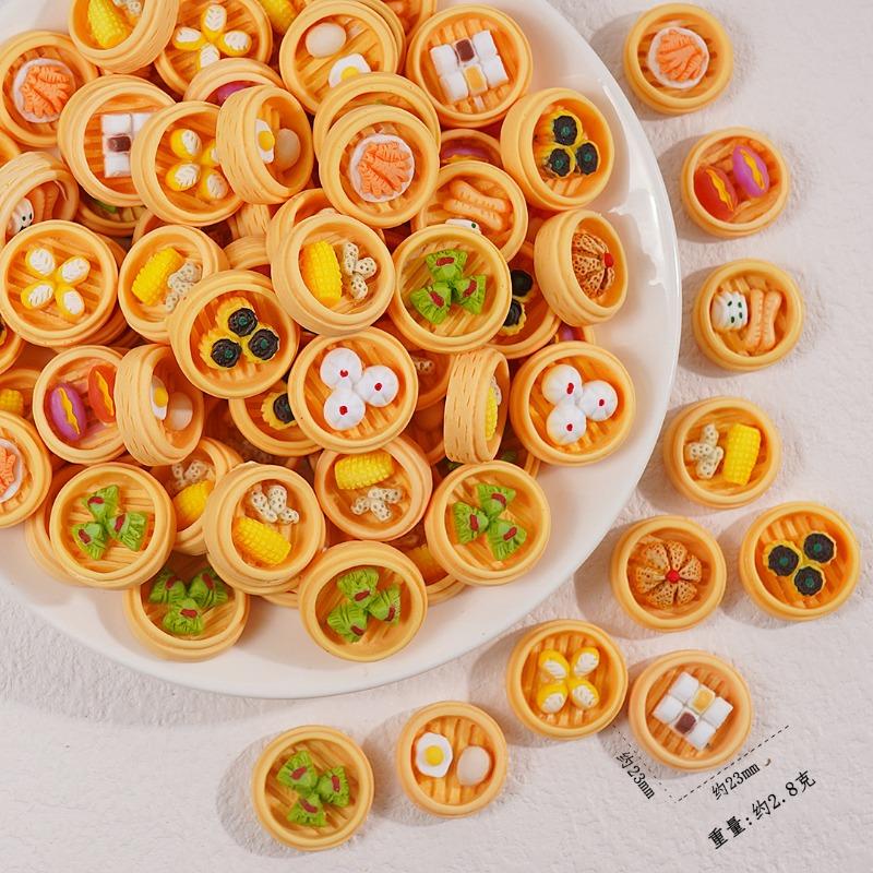 Миниатюрные китайские брелоки в виде хлеба, DIY крафт-декор для скрапбукинга, чехла для телефона, лунная еда, игровые украшения