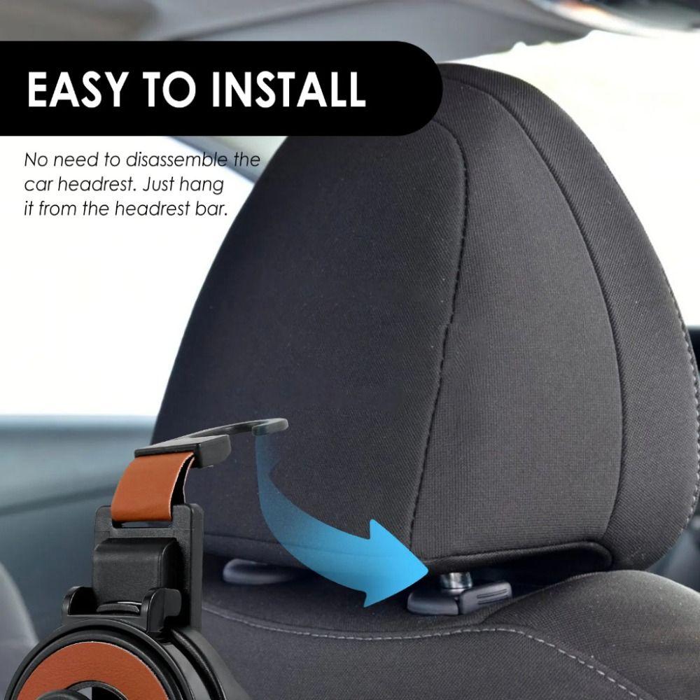 Multifunctional Car Seat Headrest Hook Convenient Portable Water Cup Holder Foldable Back Seat Organizer