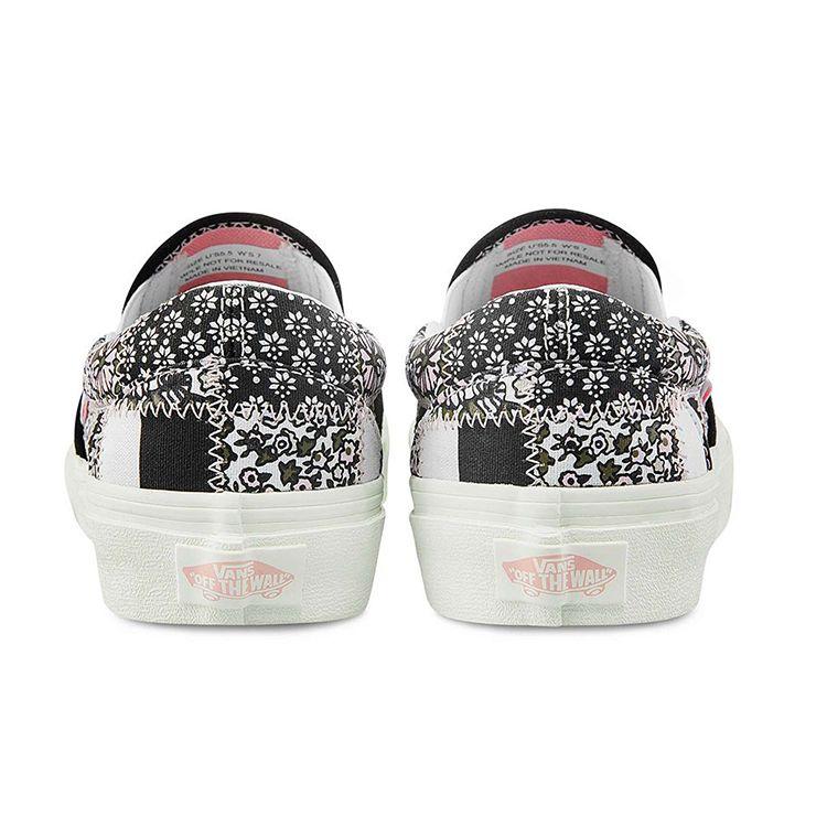 Vans Классические слипоны в стиле пэчворк с цветочным принтом унисекс, разноцветные зефирные VN0A33TB9FY