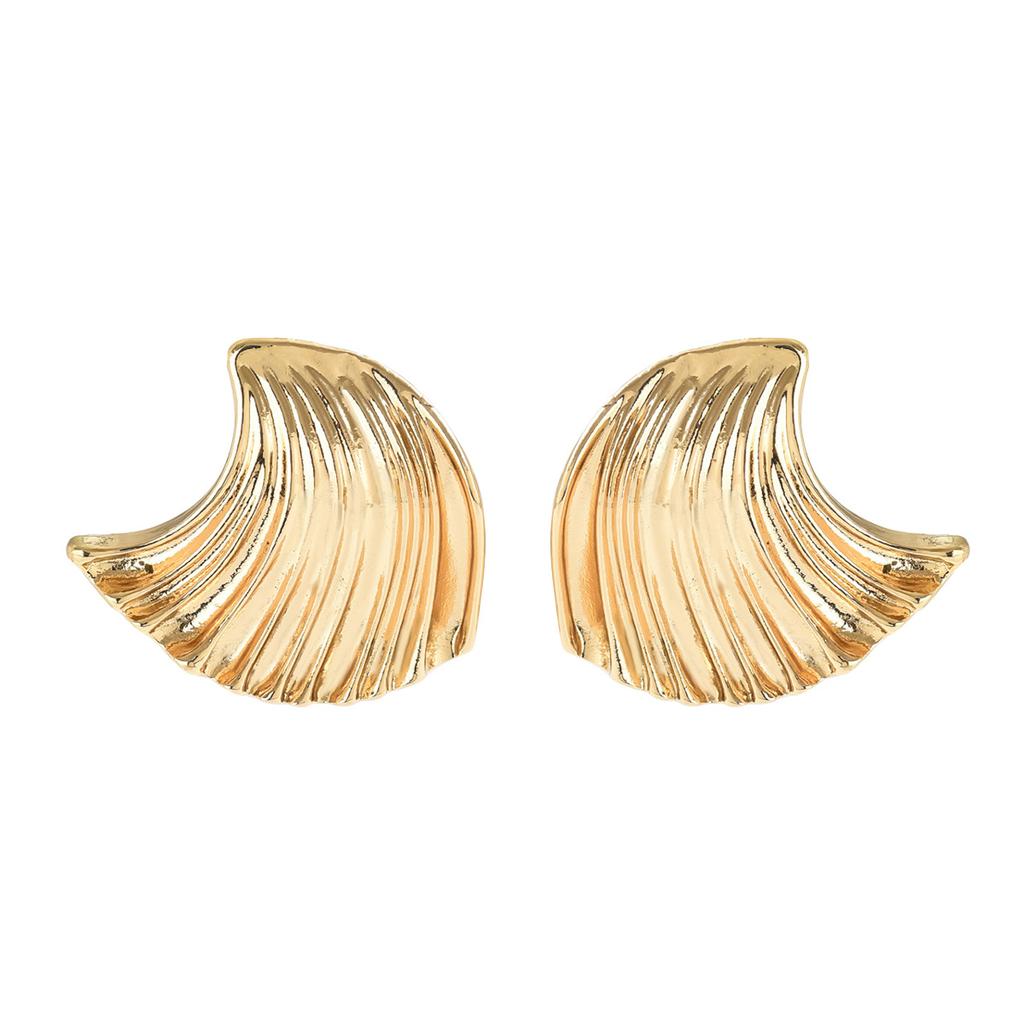 Модные серьги Персонализированные серьги-гвоздики в форме волны Легкие роскошные серьги-веера