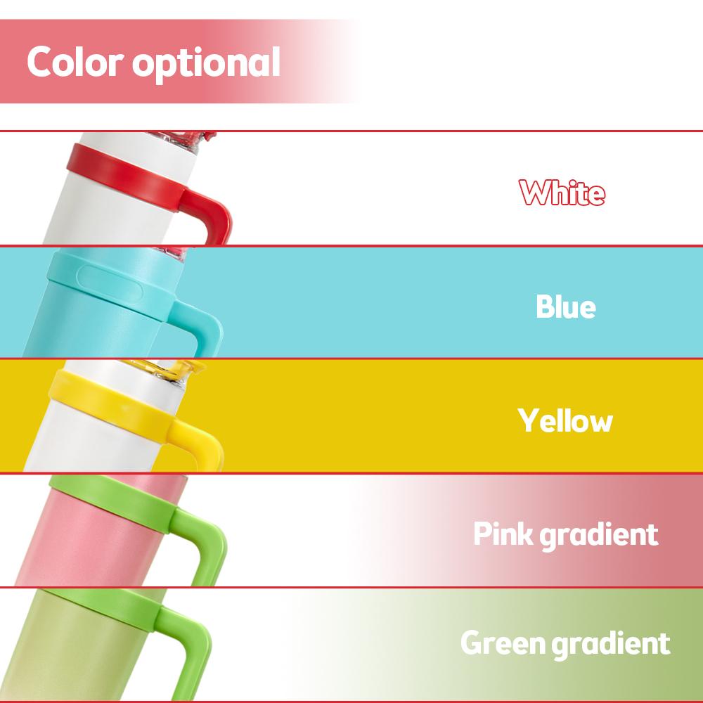 Стакан на 40 унций с ручкой, герметичная многоразовая бутылка для воды, дорожная кружка, чашка из нержавеющей стали, вакуум