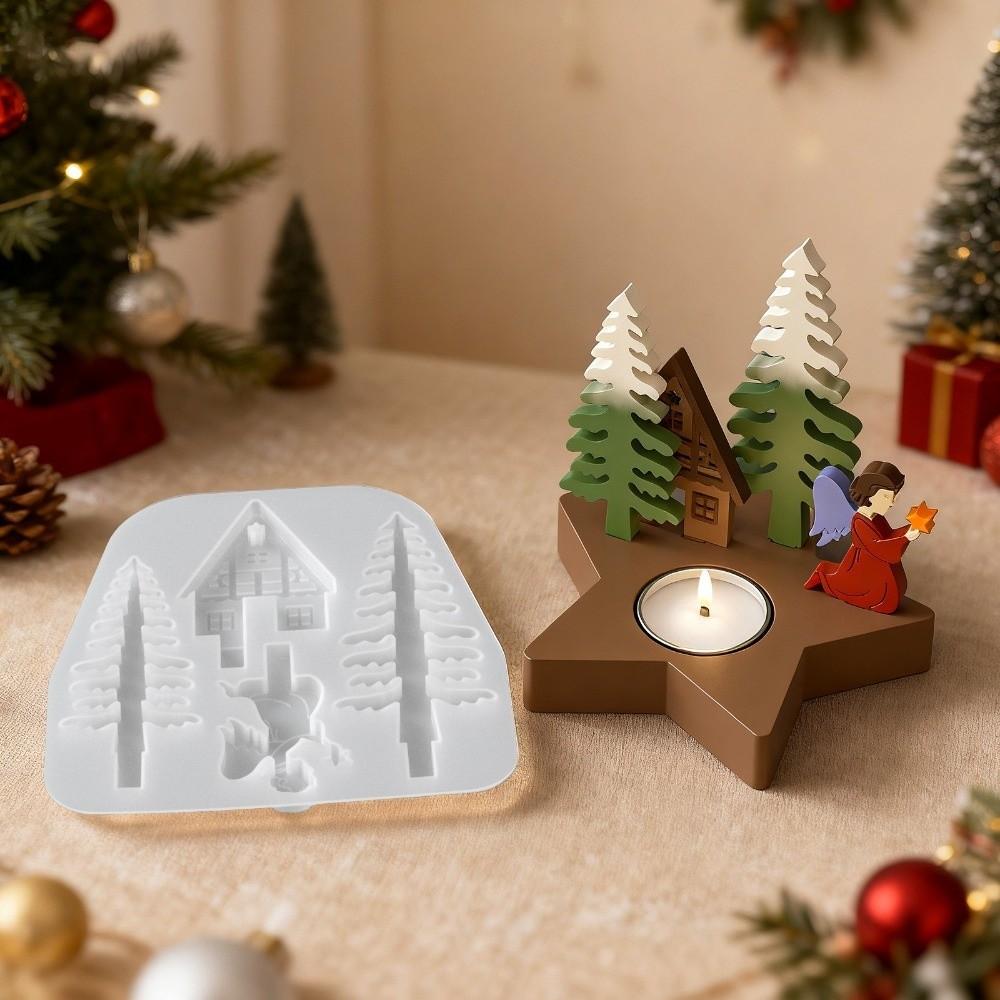 DIY Xmas Ornaments Makimg Candle Holder Mold DIY Craft Molds Holiday Ornaments