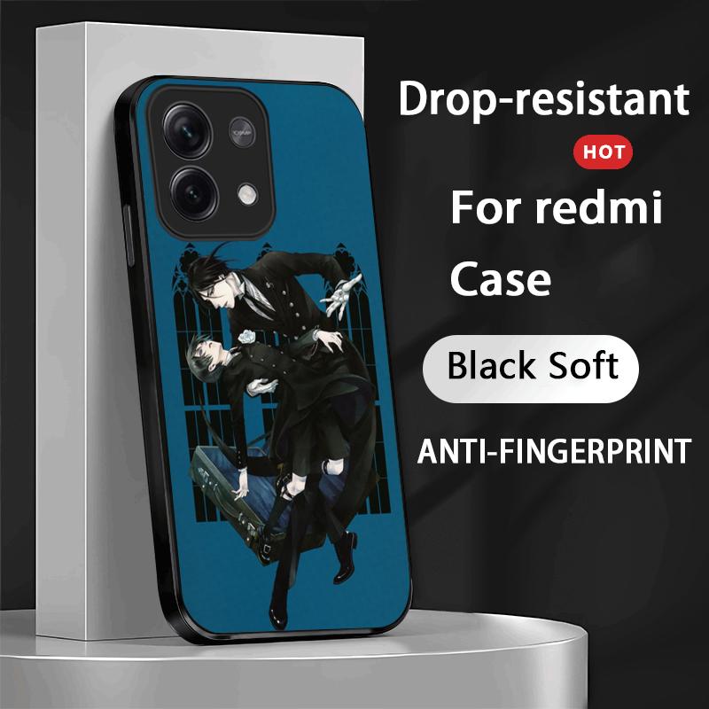 Темная мода Чехол для телефона Черный дворецкий Для Xiaomi Redmi Note 13,12,11, 10 Pro Plus S, 5G, 12S, Мягкий черный чехол для телефона