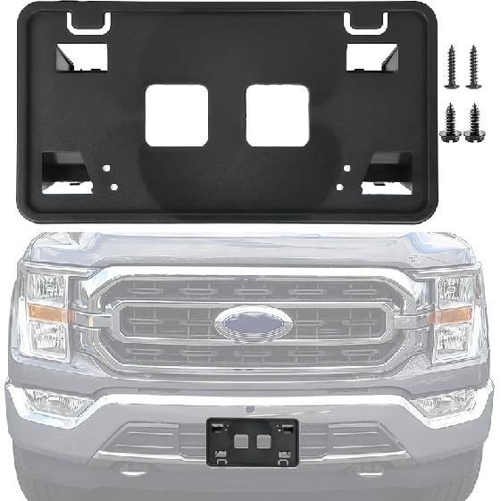 Замена кронштейна рамки номерного знака переднего бампера 2018- Ford F150 JL3Z17A385BA
