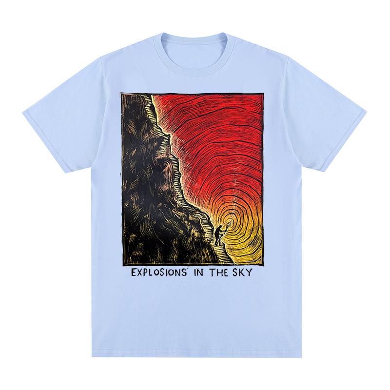 Американская пост-рок группа Explosions in the Sky Винтажная футболка Удобная Хлопковая Мужская футболка Новая ФУТБОЛКА Женские топы