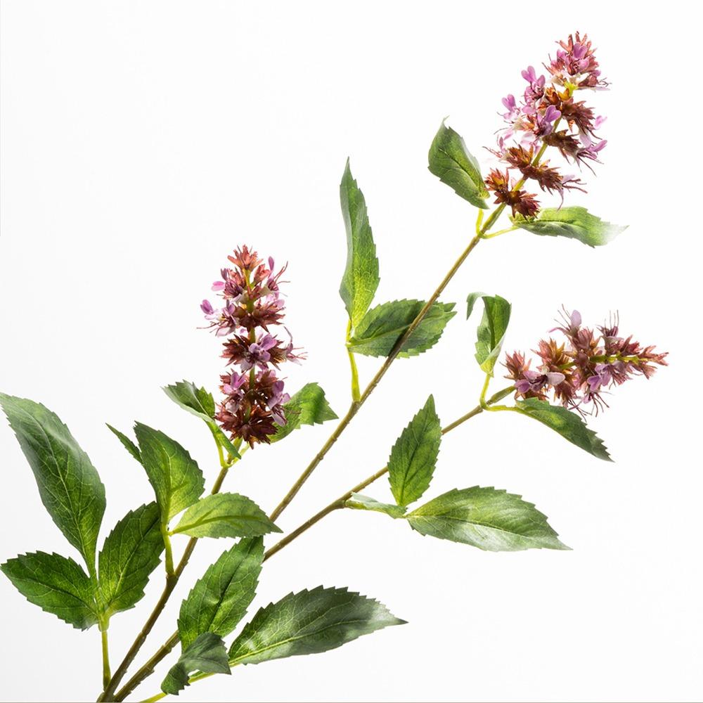 Tall Stem Artificial Pogostemon Stem 3 Head Pogostemon Cablin Fake Patchouli Branch Holiday Party