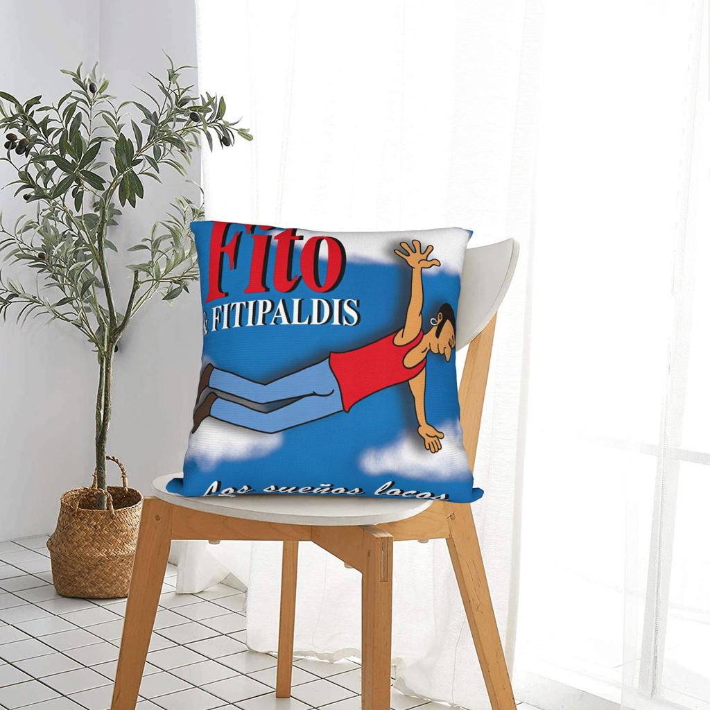 Fitos Fitipaldiss Los Sueños Locos Pillow Case Square Pillow Cover Vintage Pillowcases For Sofa Bedroom Home Decor