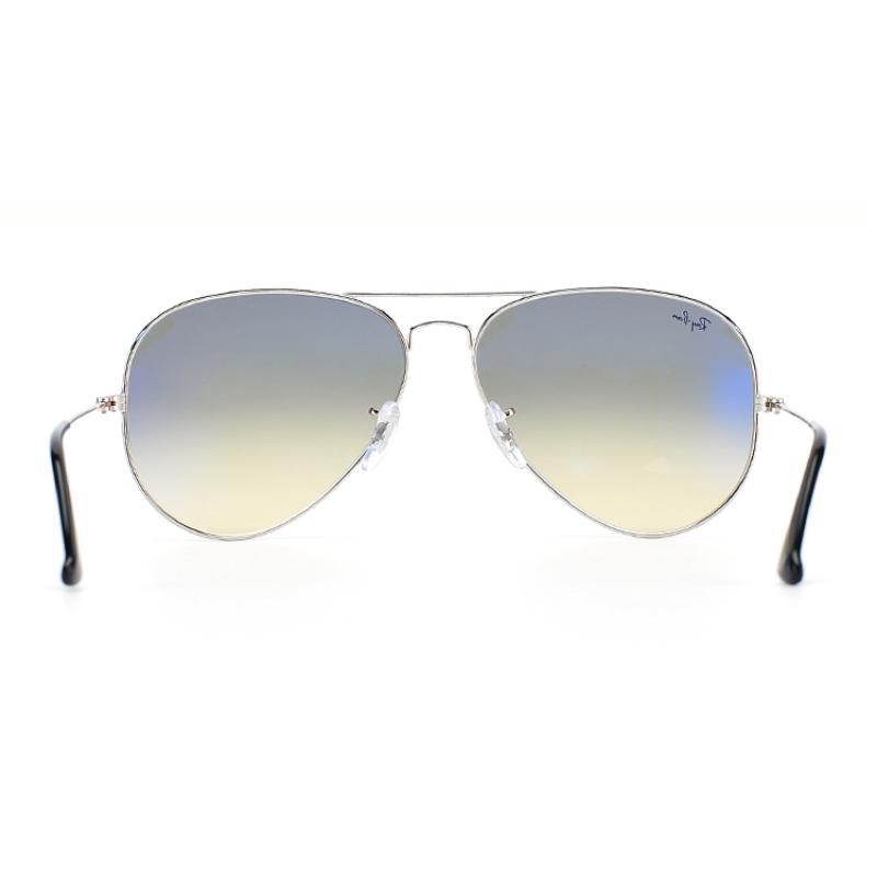 Ray Ban Gradient Aviator Classic Sunglasses Unisex Model 0RB3025 Silver Lenses