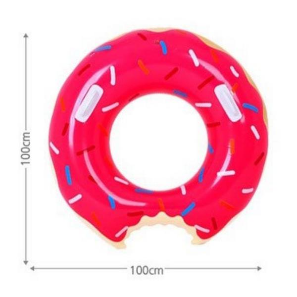Трубка для пончиков Sunny Water Strawberry 100см, корейские водные развлечения