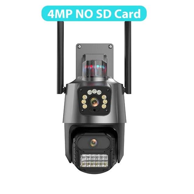LS VISION Уличная камера EU PTZ 9MP 4K HD 8X гибридный зум три объектива двойной экран Wifi IP камера 4MP полицейский свет сигнализация CCTV видеонаблюдение ICSee