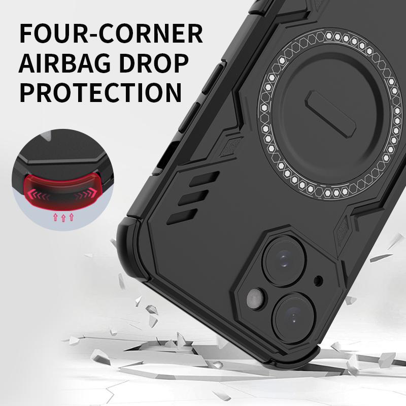 For iPhone 18 Pro / 18 Pro Max case Hard Armor Shockproof Magnetic Case Heat Dissipation Shockproof TPU PC Hybrid cover