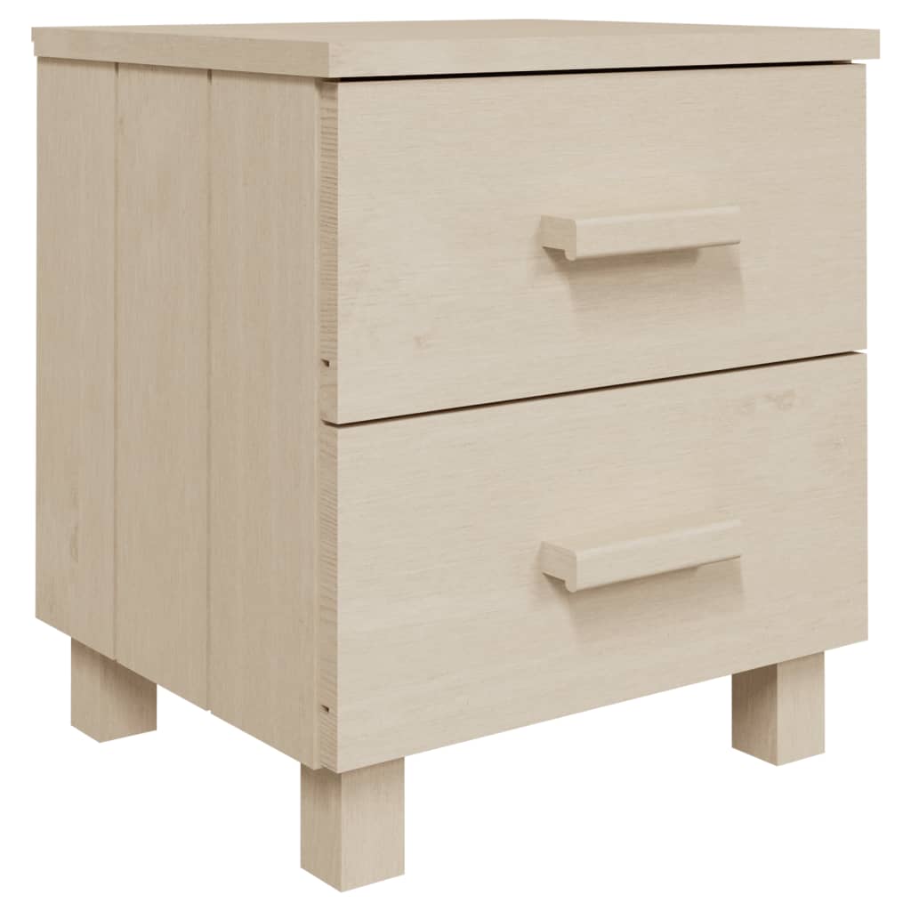 HAMAR Nightstands (Set of 2) Honey Brown 40 x 35 x 44.5 cm Solid Wood