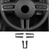 3pcs Carbon Fiber Car Steering Wheel Cover Trims Button Frame For Ford Mustang 2009 2008 2007 2006 2005 Accesorios Para El Coche