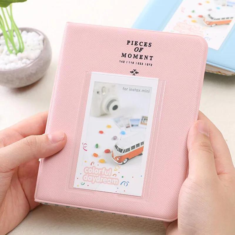 64 Pockets Mini Instant Polaroid Photo Album for 3 Inches Picture Case Storage Polaroid Fuji Instax Mini Film Home Family Memory