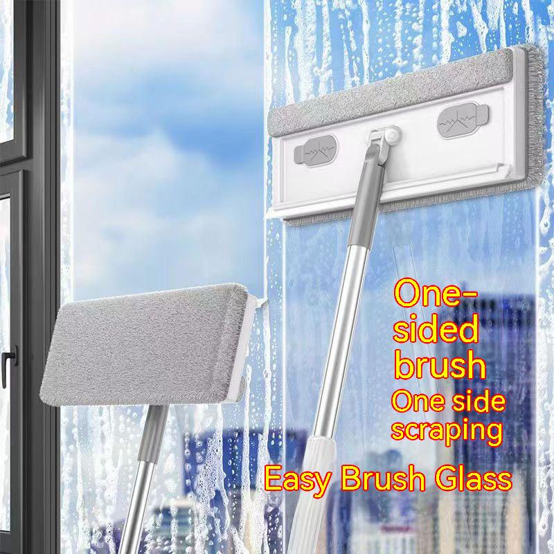 Очиститель для стекла, бытовой, двусторонний, для влажной и сухой уборки, двойного назначения, вращающийся очиститель для стекла, бытовая швабра «два в одном»
