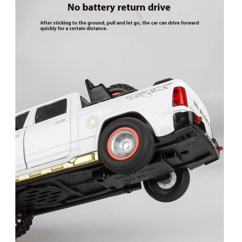 1/32 Scale Dodge Ram Pickup Truck Alloy Off Road Car Diecast Model Sound Light Toy Home Decoration Ornaments Children Birthday Present