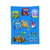 Tayos Little Bus Cartoon Blankets  Flannel Vintage Warm Throw Blankets for Home AutumnWinter