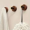 New Self-adhesive Hook Walnut No Punching Wall Hook 6cm Coat Storage Rack Kitchen