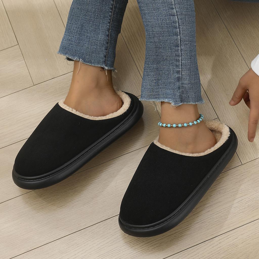 Cotton Slippers for Women, Large Size, Winter Couple, Home Use, Indoor Anti Slip and Warm, Women's Cotton Holder, Men's Thick Sole