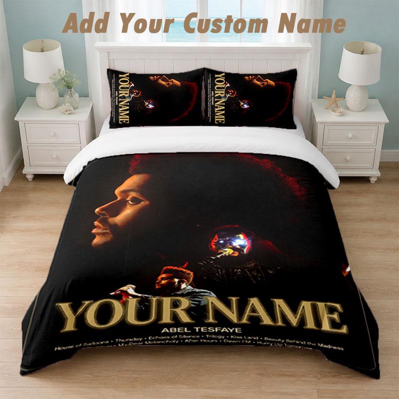 Bedding Set 1 Duvet Cover 2 Pillowcases The Weeknd Print Soft Bed Linen Bedroom Decor