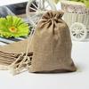 5Pcs Mini Rustic Burlap Bag Drawstring Wedding Party Favor Vintage Sack Pouch ARI