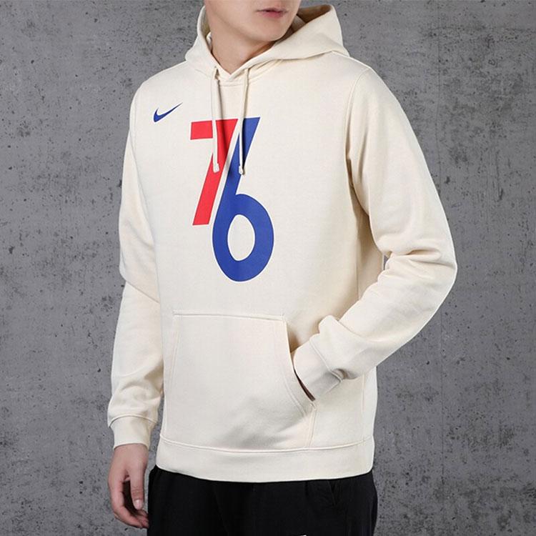 Nike Повседневная спортивная толстовка с капюшоном, мужские топы, белые CD3257-280