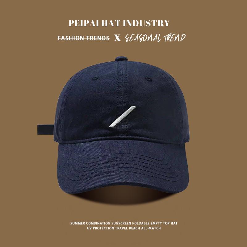 Baseball cap women's spring and summer new face small visor simple casual sports cap men