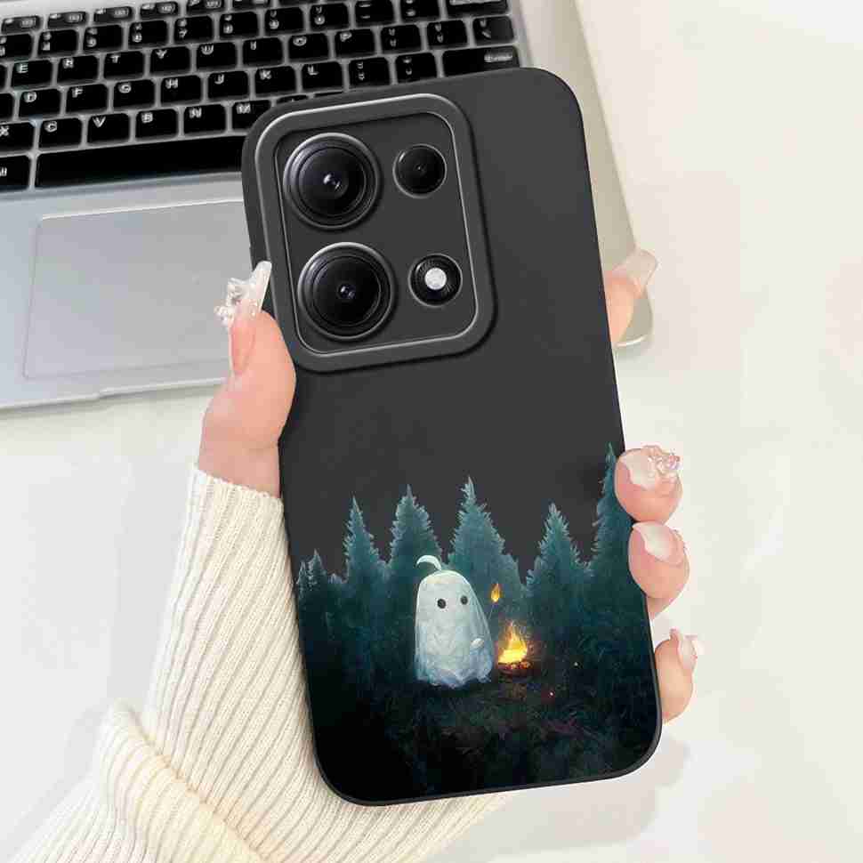 Простой силиконовый чехол для Redmi Note14s 4G Capa Милый панда кролик Ударопрочная задняя крышка для чехла телефона Xiaomi Redmi Note 14S