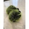 Leopard print long hair bag head warm cotton slippers women's fluffy hair slippers