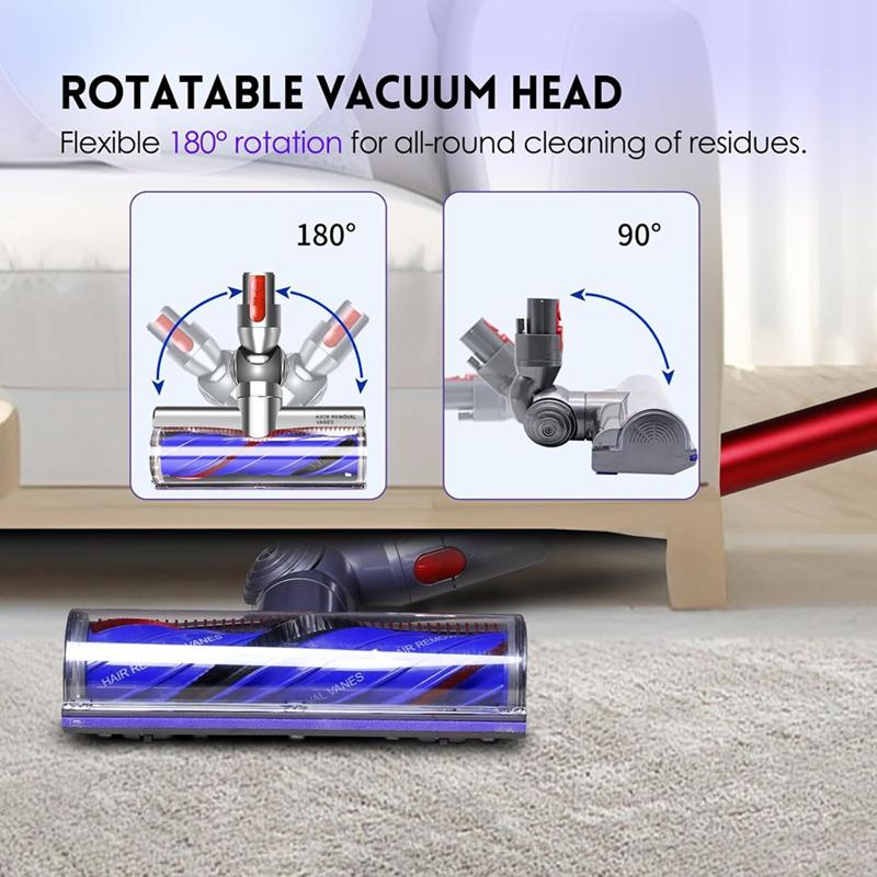 Чистящая головка с прямым приводом для беспроводного пылесоса Dyson V7 V8 V10 V11 V15, турбинная насадка для щетки для пола