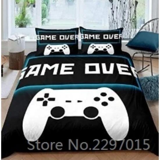 Fashion Black Family Game Gamepad 3d Bedding Set Adult Kids Gifts Pillowcase Duvet Cover Sets Bedroom Decor King Bed Linen Sets