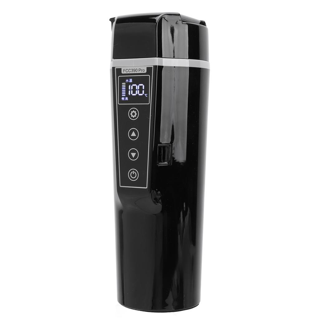 Electric Car Kettle 12V Portable Water Boiler Heated Travel Mug Multiple Temperature Adjustable Coff