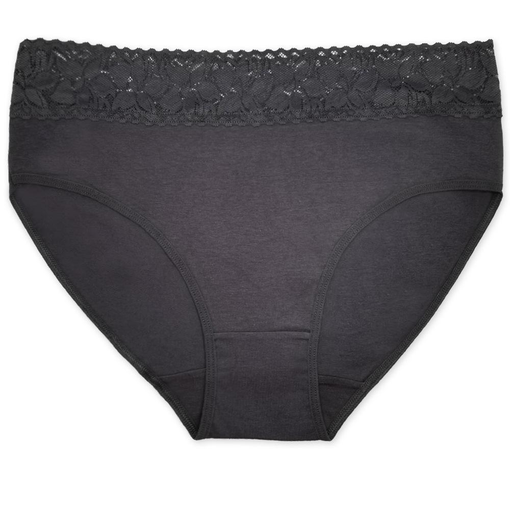 Женское нижнее белье, хлопковые трусики со средней посадкой, милые кружевные трусы с бантом, сексуальные трусы больших размеров, женские трусики больших размеров, 6 шт./лот