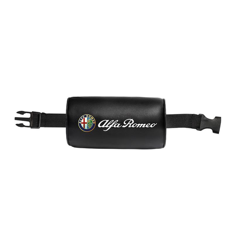 For Alfa Romeo Car Leather Headrest Pillowcase Seat Belt Shoulder Pad For Alfa Romeo 4C 159 Spider Giulia Giulietta 8C Car InterCC5
