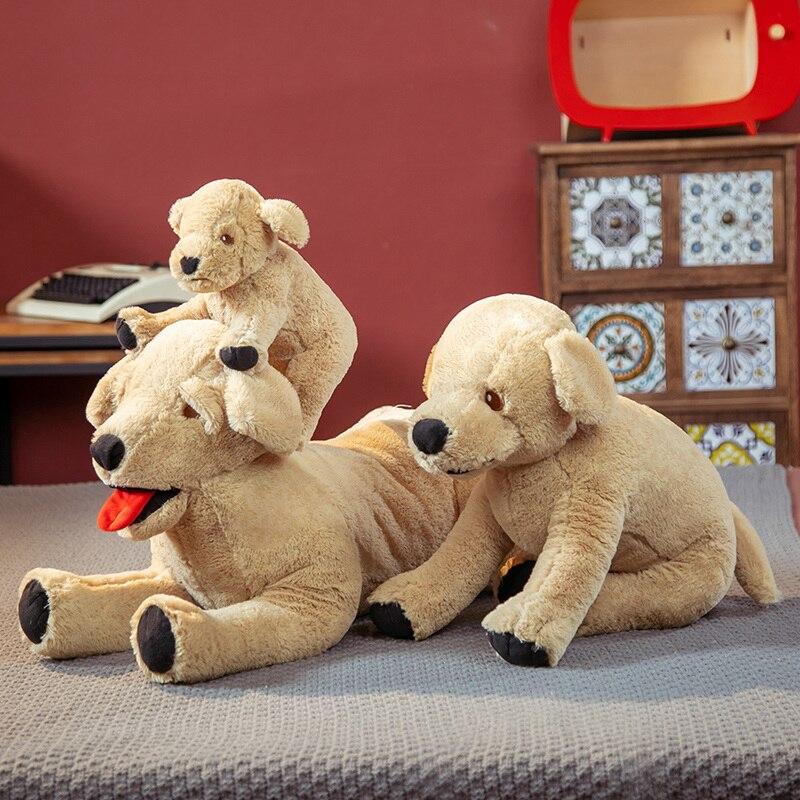 25 -70cm Charming Labrador Dog Toys Kawaii Animal Dolls Stuffed Soft Golden Retriever Pillow Birthday Gifts For Children Girl Boys