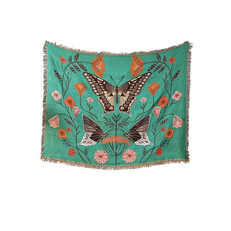 130x180cm Vintage Home DecorSoft Tassel Knitted Blankets Throw Blanket Sofa Towel Sofa Cover Outdoor Picnic Blanket Camping