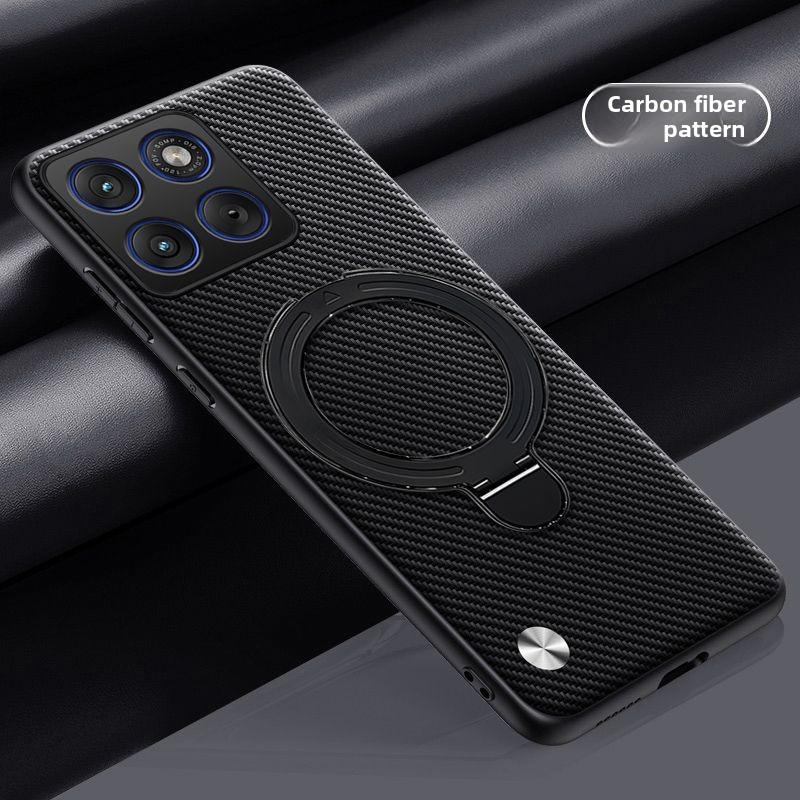 Для Motorola Moto Edge 70 Чехол Жесткий ПУ углеродное волокно Кольцо-подставка Магнитная Защитная задняя крышка Для Moto edge70 Чехол для телефона