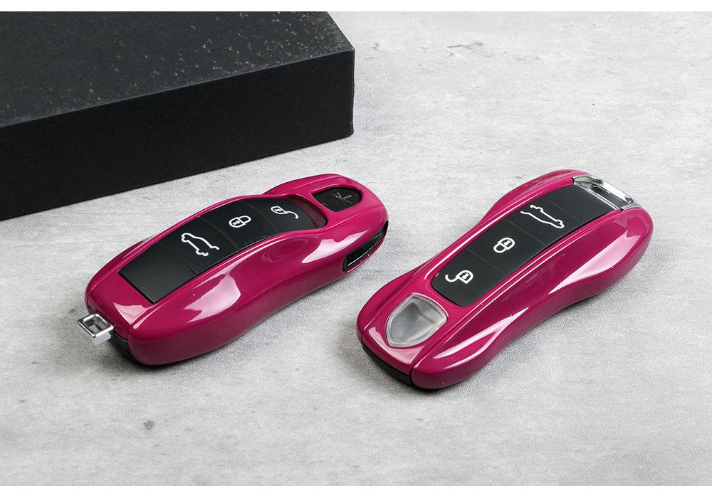 Чехол для ключа Porsche - Starlight Gem Red для 911, Cayenne, Macan, Panamera, 718, Taycan