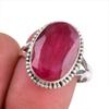Красный Рубин(Смоделированный) Ювелирное кольцо ручной работы из стерлингового серебра 925 пробы с драгоценными камнями S.9 S7i05
